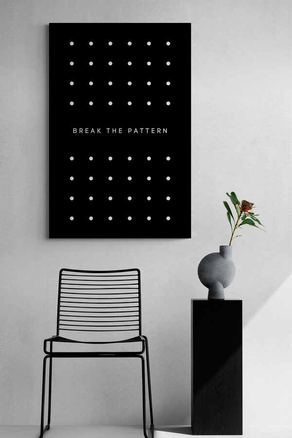 break the pattern motivational canvas wall art