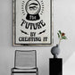 predict the future motivational canvas wall painting