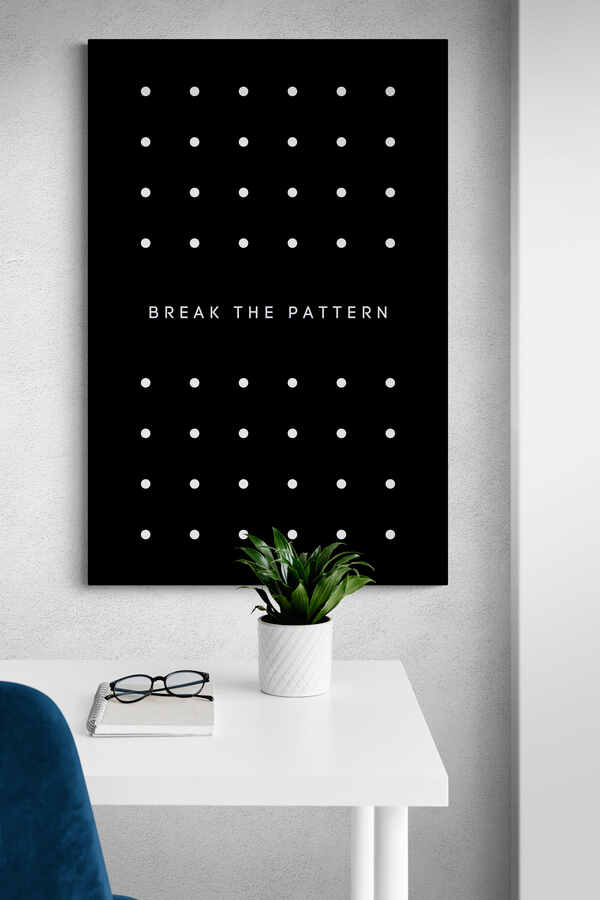 break the pattern motivational canvas wall art