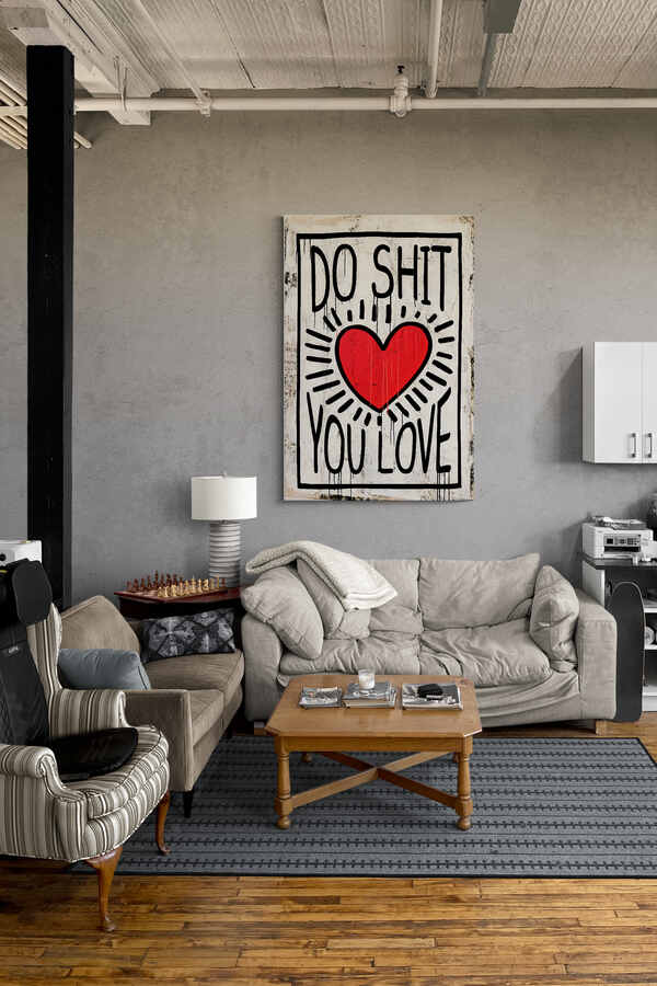 do shit you love motivational canvas wall art