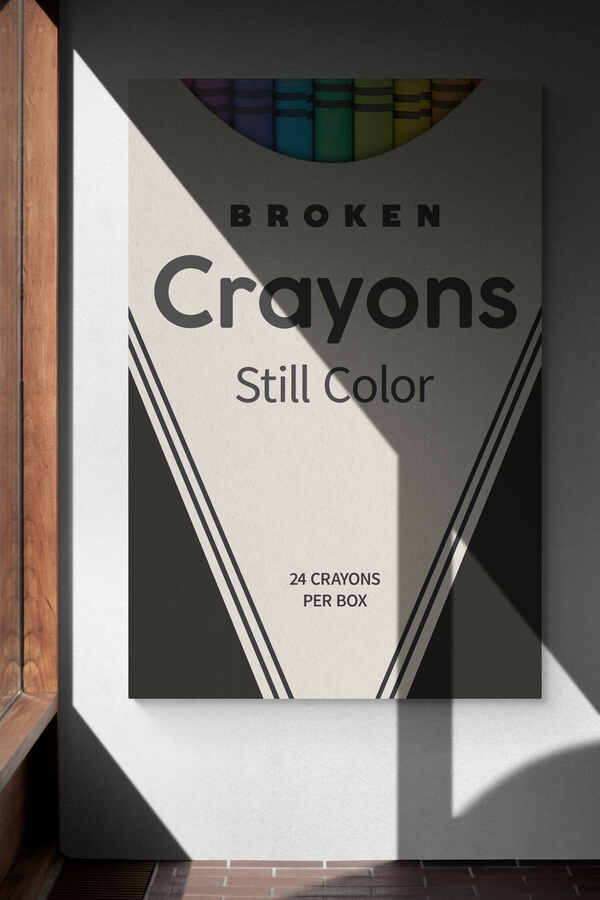 broken crayons motivational canvas wall art